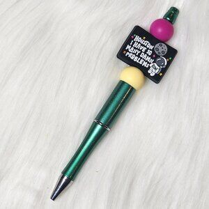 Houston I Have So Many Problems Silicone Beaded Ink Pen